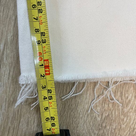 HATCH Maternity Side Panel Jeans White Raw Hem Stretch Denim Women’s 27 - Picture 6 of 8